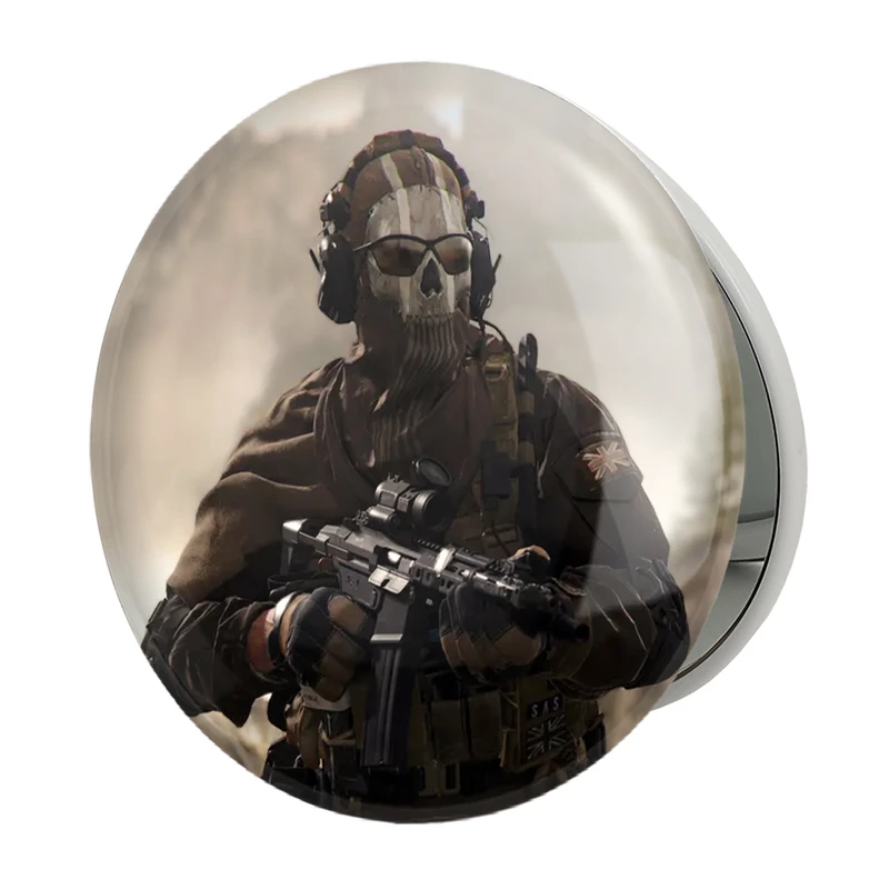 آینه جیبی خندالو طرح بازی کال آف دیوتی مدرن وارفر وارزون گوست مدل تاشو کد 26120 