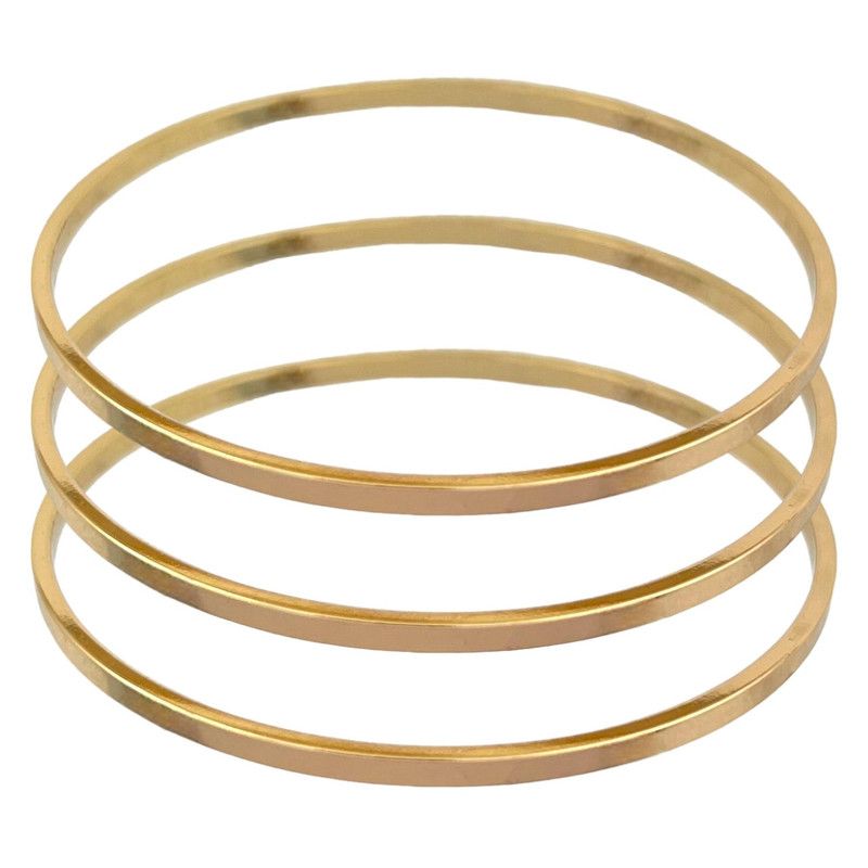 النگو طلا 18 عیار زنانه جواهری بصیر مدل آینه ای سایز 4 - - 2