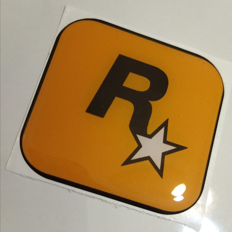 برچسب خودرو مدل ژله ای کد ROCK STAR