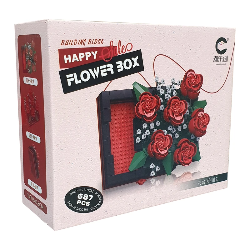 ساختنی 687 تکه مدل جعبه گل طرح Rose کد 7372