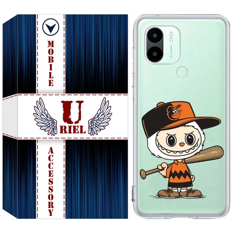 کاور یوریل قاب مدل Clear کد 128 طرح لبوبو Labubu مناسب برای گوشی موبایل شیائومی Redmi A1 Plus / A2 Plus