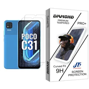 JF Diamond Glass MIX002 Screen Protector For Xiaomi Poco C31 Pack Of 2