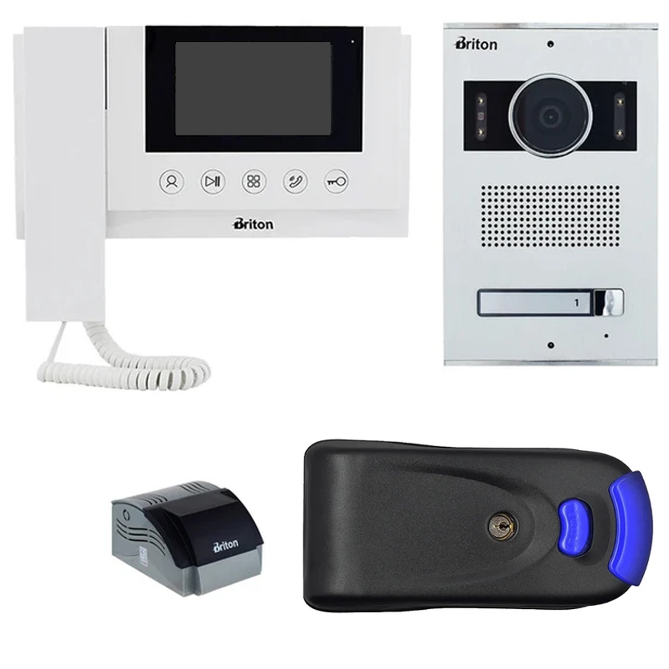 مجموعه دربازکن تصویری برایتون مدل 4330-2001 یک واحدی به همراه قفل برقی