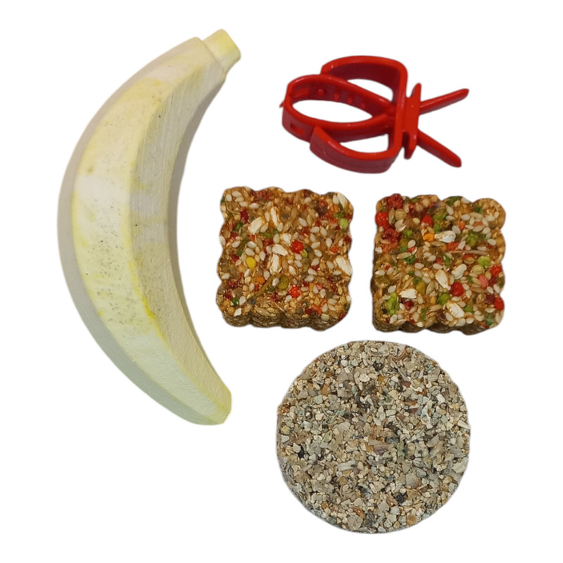 بلوک کلسیم و تشویقی کلاغ سفید مدل میوه ای مجموعه 3 عددی