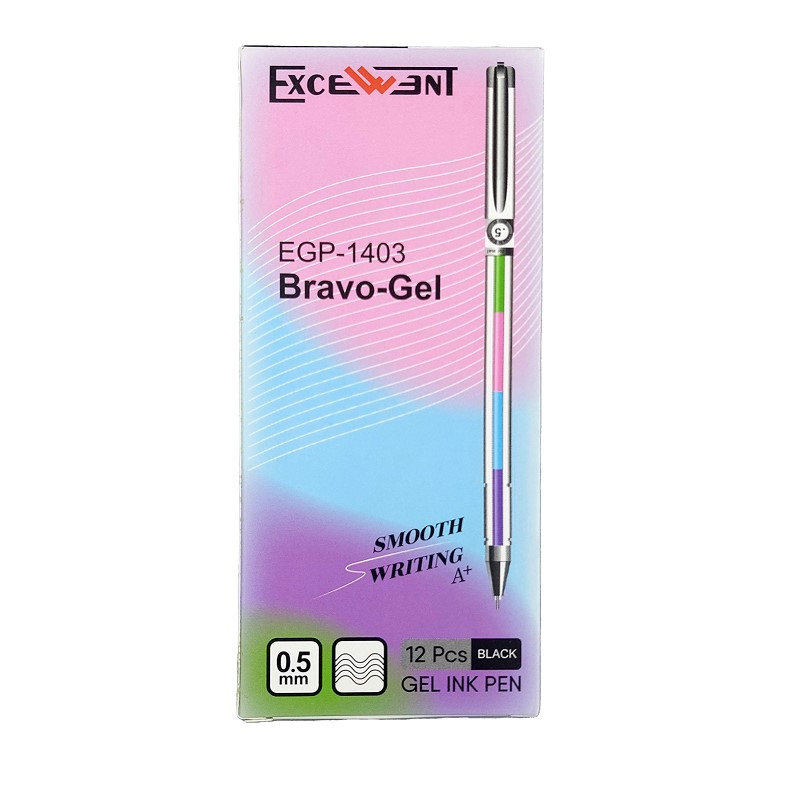 خودکار تست گود اکسلنت مدل رنگی بسته 12عددی