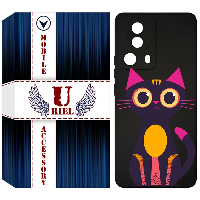 کاور یوریل مدل KSH کد 46 طرح گربه مناسب برای گوشی موبایل شیائومی 13 Lite