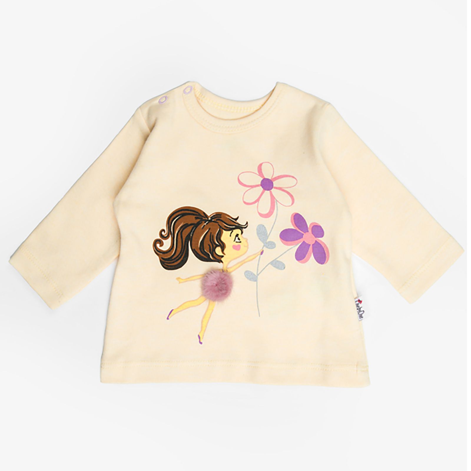 ست تی شرت و شلوار نوزادی وان بای وان مدل florist2 -  - 4