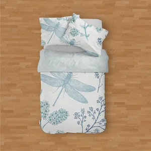 سرویس خواب مدوپد طرح سنجاقک وبرگ مدل PAT00040 یک نفره 4 تکه