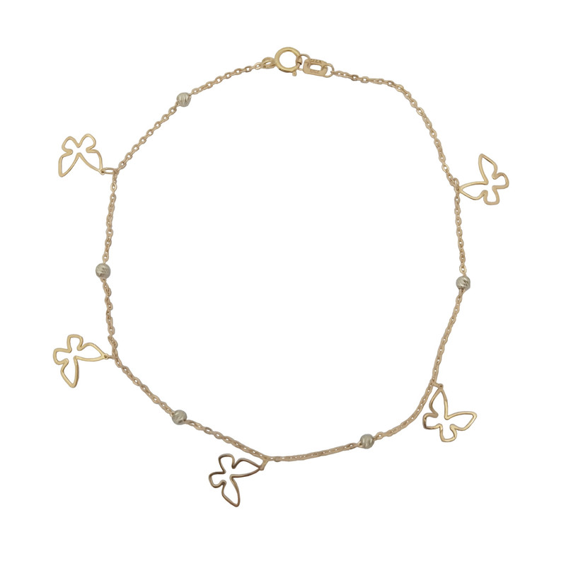 پابند طلا 18 عیار زنانه جواهری ماهوور مدل پرنسا کد 02