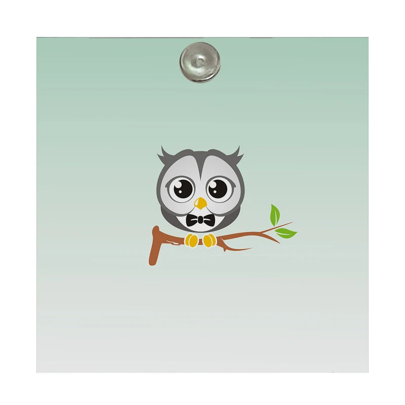 آینه جیبی طرح فانتزی جغد و شاخه درخت مدل A068