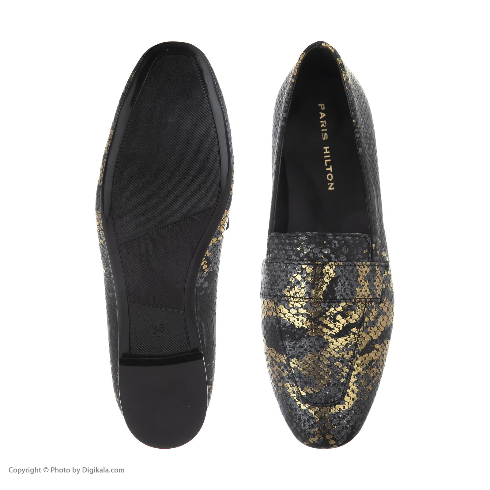 کفش زنانه پاریس هیلتون مدل پوست ماری psw21181 رنگ طلایی -  - 5