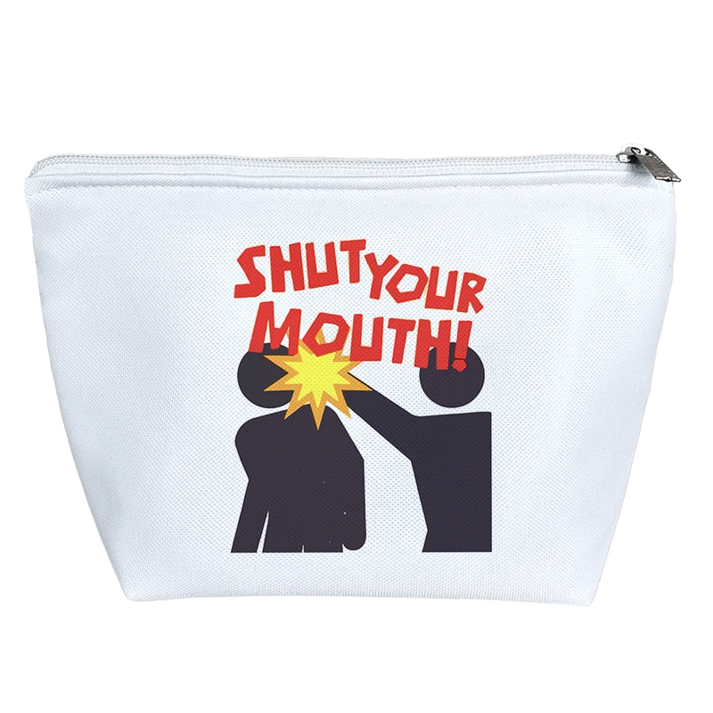 کیف لوازم آرایش دخترانه خندالو مدل دهنت رو ببند کد 8750