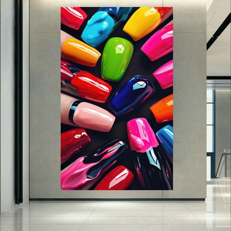  تابلو بوم طرح مخمل  ناخن مدل لاک کد AR303245