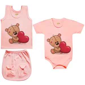 ست 3 تکه لباس نوزادی کارانس مدل PRSZS-3262