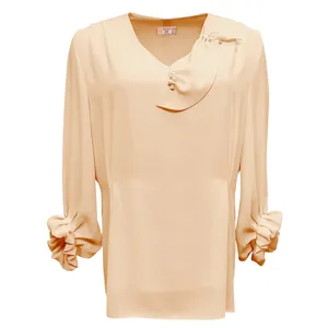 بلوز زنانه سان‌مد کد SM20.1_KRH رنگ کرم