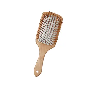 برس مو مدل چوبی بامبو مستطیلی کد 128