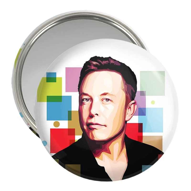 آینه جیبی خندالو مدل ایلان ماسک Elon Musk کد 10918