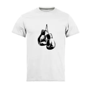 تی شرت آستین کوتاه مردانه مدل  boxing2_N1_0128 رنگ سفید