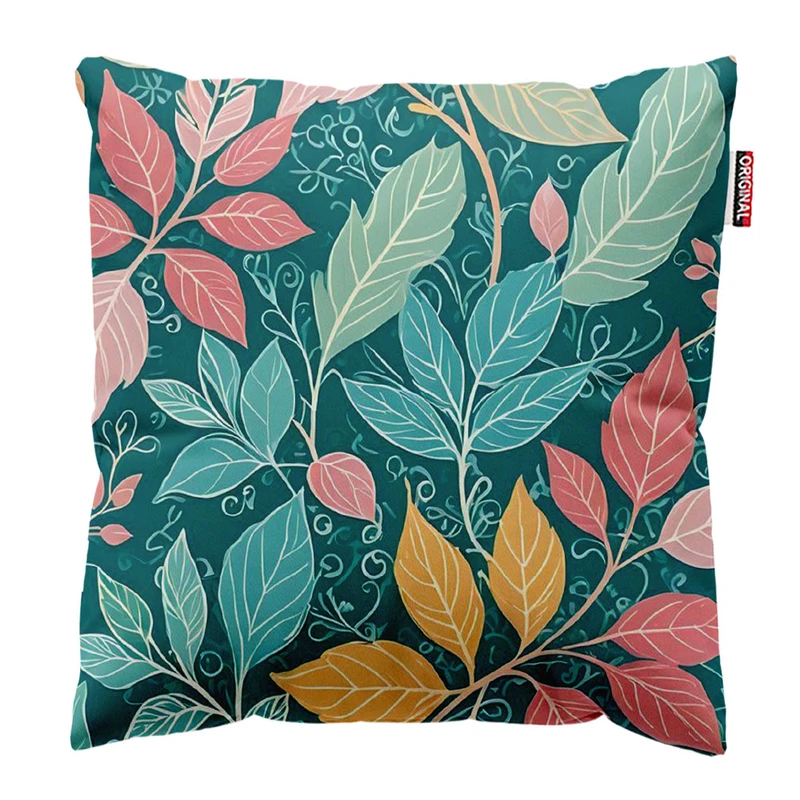 کوسن پاد آفرین مدل برگهای رنگی زیبا کد 110 سایز 15*30 سانتی متر