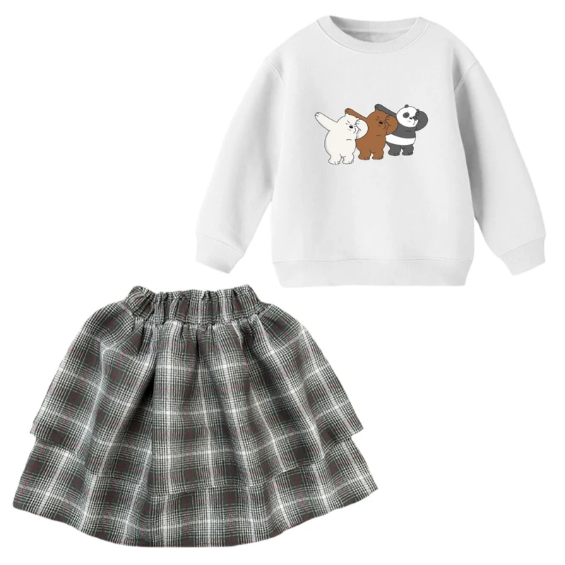 ست بلوز و دامن دخترانه مدل خرس های کله فندقی کد 3