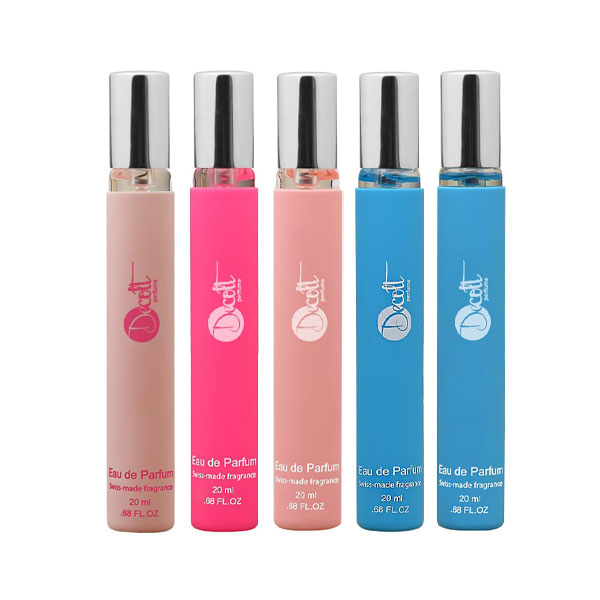 عطر جیبی دکلت مدل LOGIC حجم 20 میلی لیتر مجموعه 5 عددی