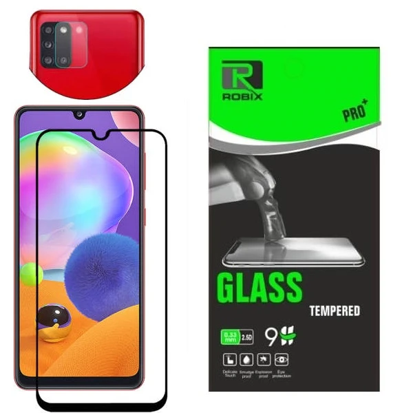 محافظ صفحه نمایش روبیکس مدل FUL A51 مناسب برای گوشی موبایل سامسونگ Galaxy A51 به همراه محافظ لنز دوربین