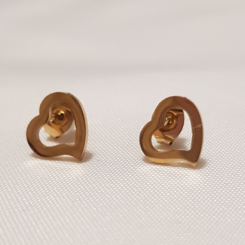 گوشواره دخترانه مدل میخی قلب 3237