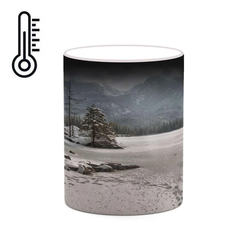 ماگ حرارتی کاکتی مدل منظره برفی کد mgh18479