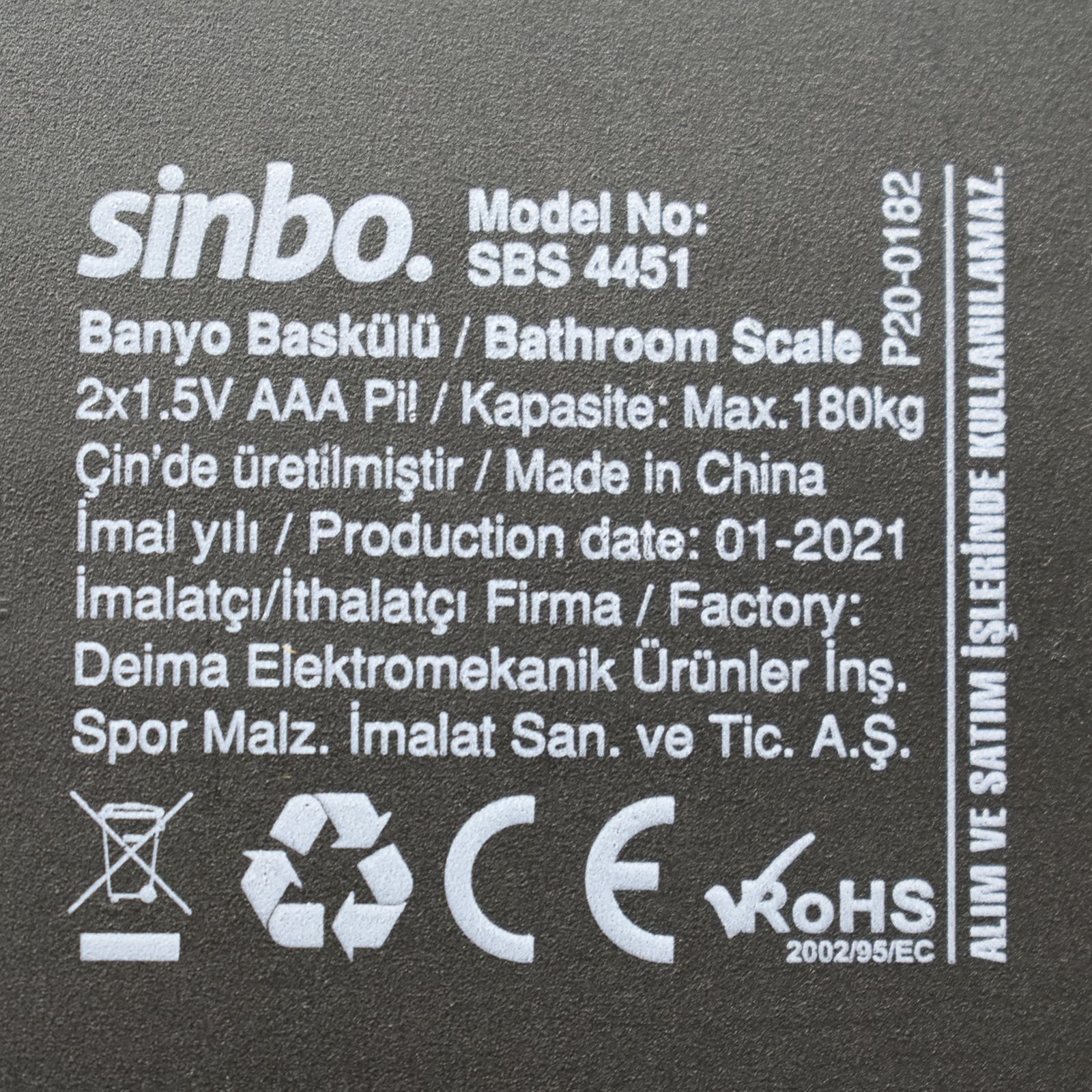 ترازو دیجیتال سینبو مدل Banyo -  - 6