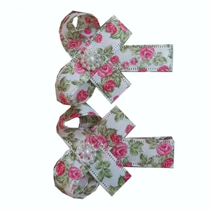 گیره مو دخترانه طرح گل رز مدل NN109 مجموعه 2 عددی