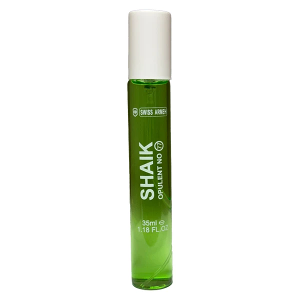 عطر جیبی مردانه سوئیس آرمه مدل SHAIK با رایحه گرم و شیرین حجم ۳۵ میلی‌لیتر
