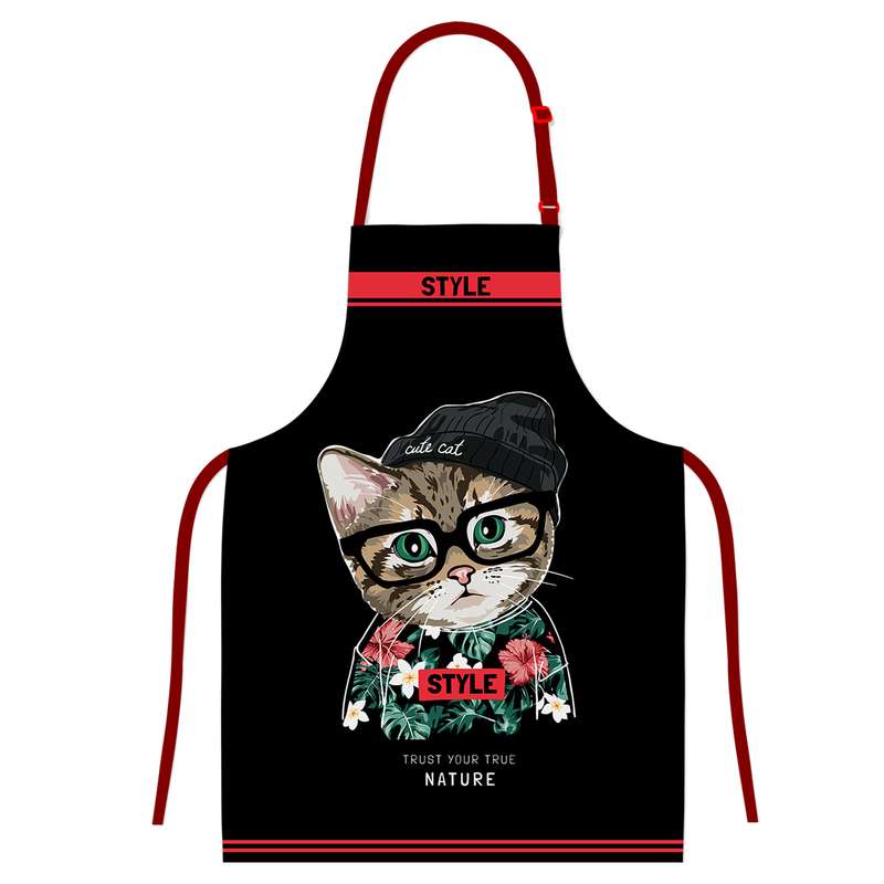 پیش بند آشپزخانه مدل گربه فانتزی کد 5016