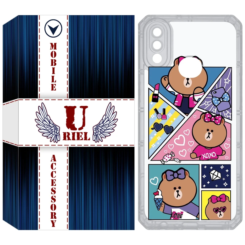 کاور یوریل مدل Clear کد 13 طرح Brown مناسب برای گوشی موبایل سامسونگ Galaxy A10S / M10S