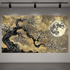 پوستر طرح نقاشی مدل ماه و درخت کد AR3059202