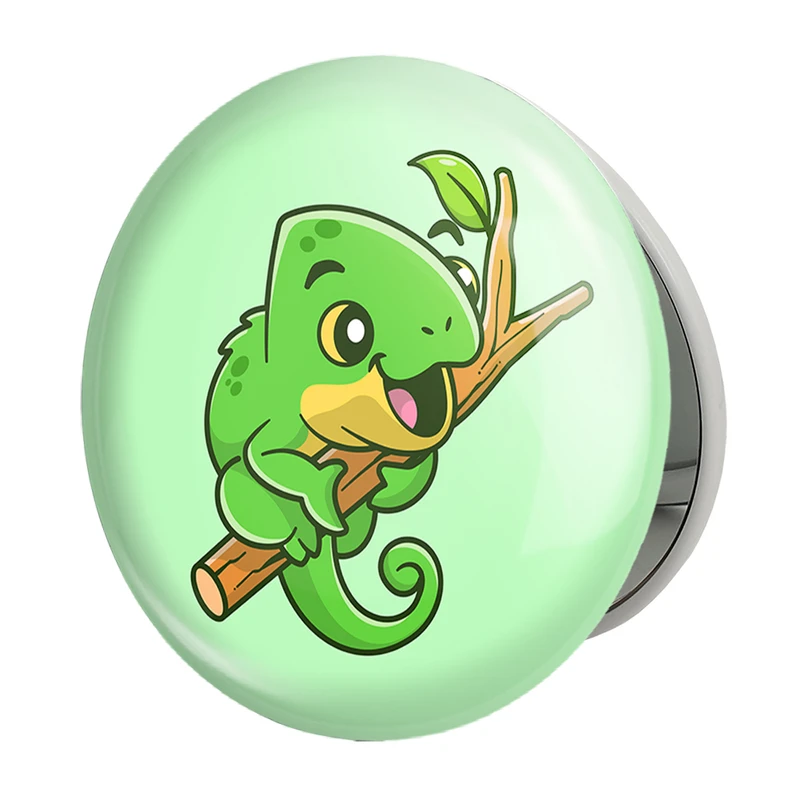 آینه جیبی خندالو طرح حیوانات بامزه آفتاب پرست مدل تاشو کد 29690