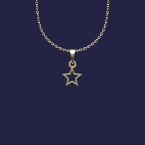 گردنبند طلا 18 عیار زنانه مدوپد مدل ستاره کد Z2-1-1153
