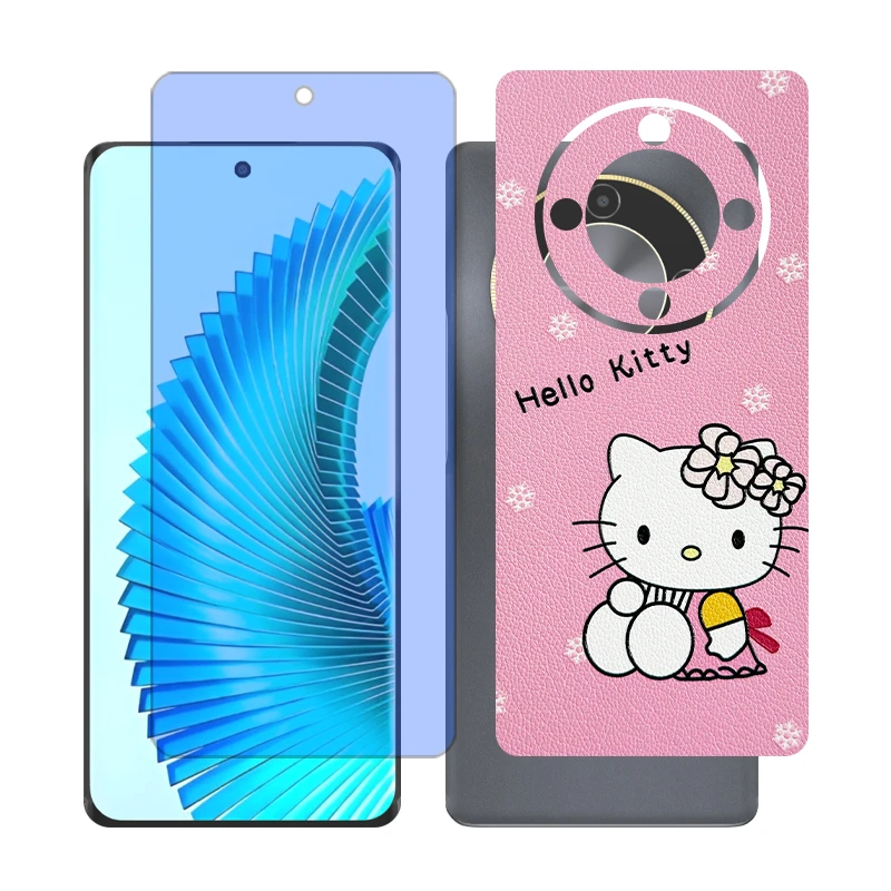 محافظ صفحه نمایش مات آنتی بلو گلس مدل Together مناسب برای گوشی موبایل آنر X9b به همراه برچسب پوششی پشت گوشی