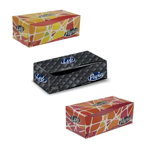 دستمال کاغذی 100برگ پاپیا مدل رنگ در رنگ مجموعه 3 عددی