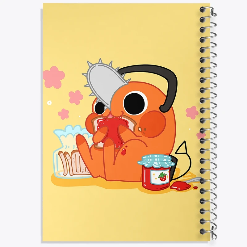 دفتر مشق 50 برگ خندالو طرح انیمه مرد اره ای کد F831