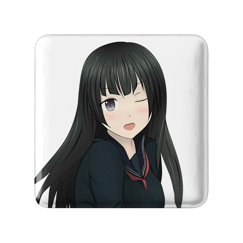 پیکسل خندالو طرح کیسارا انیمه گلوله سیاه مدل مربعی کد 35826