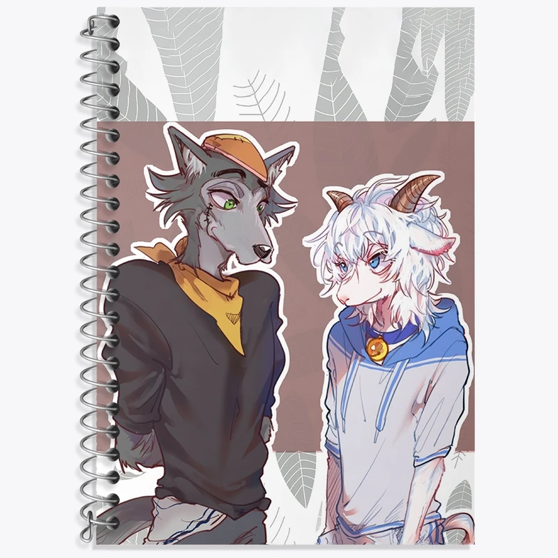 دفتر زبان 50 برگ خندالو مدل سه خط طرح لگوشی و پینا انیمه بیستارز کد 33439