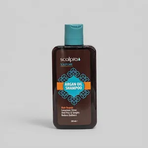 شامپو موی سر اسکالپیا مدل argan oil حجم 200 میلی‌لیتر، ترمیم‌کننده، تقویت‌کننده، مغذی، جلوگیری از وز شدن مو، مناسب انواع مو به ویژه خشک، آسیب دیده و رنگ شده