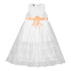 پیراهن بدون آستین یقه گرد دخترانه مدل دو گل