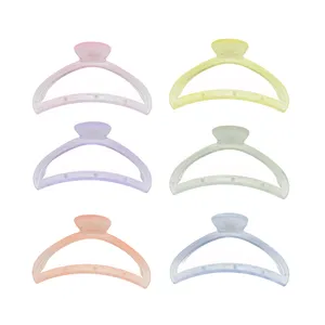 کلیپس مو زنانه مدل یخی پاستلی مون مجموعه ۶ عددی