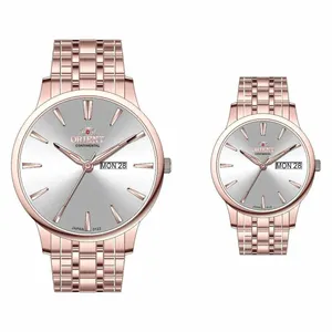 ست ساعت مچی عقربه‌ای کوارتز زنانه و مردانه اورینت کانتیننتال مدل 0122