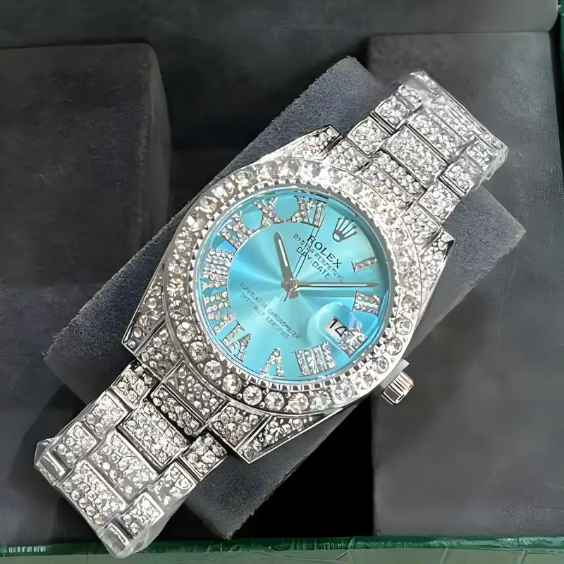 ساعت مچی عقربه ای  مدل دیت جاست فول نگین استون