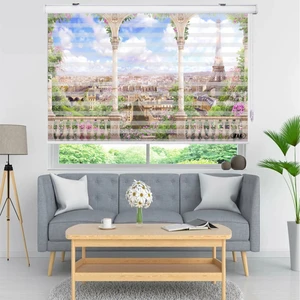 پرده زبرا زیو مدل L5043 سایز 150x280 سانتی متر