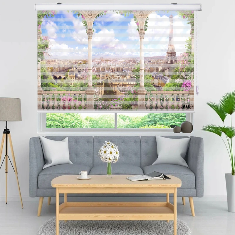  پرده زبرا زیو مدل L5043 سایز 200x150 سانتی متر