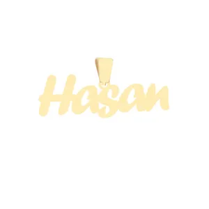 آویز گردنبند طلا 18 عیار زنانه عدنان مدل حسن ER55