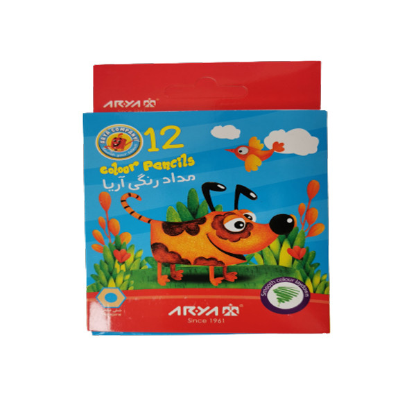 مداد رنگی 12 رنگ آریا کد 3072